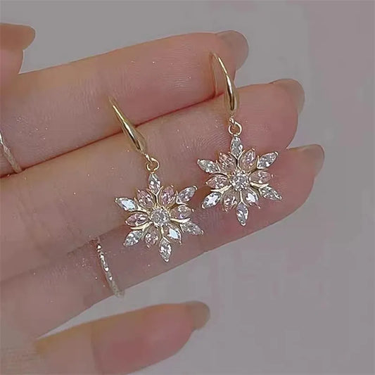 Pink Snowflake Earrings™