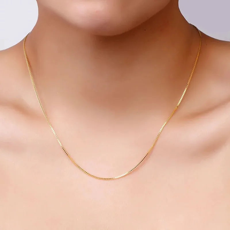 Genuine 14k Gold Color Necklace For Women