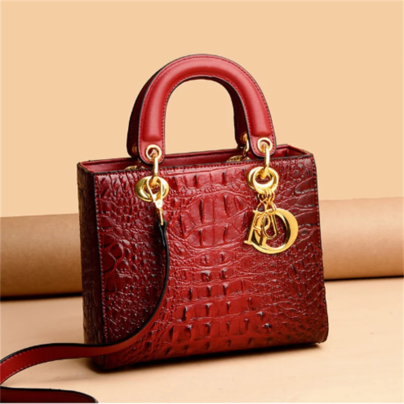 High Quality Luxury Brand Designer Leather Shoulder Bag for Women Hand Bag Crocodile Totes Purses