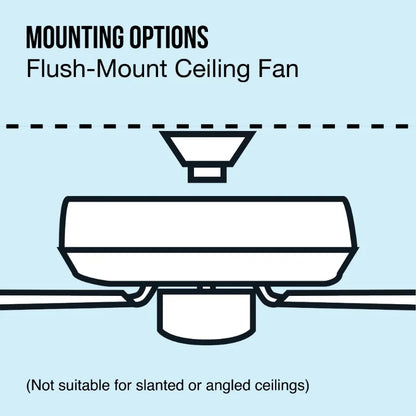 44 inch Hugger Indoor Ceiling Fan with Light Kit