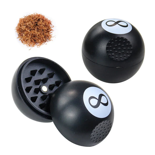 Black 8 Ball Shape Tobacco Grinder Creative Herb Herbal Spice Cutter Manual Smoke Grinder Smoking Accessories