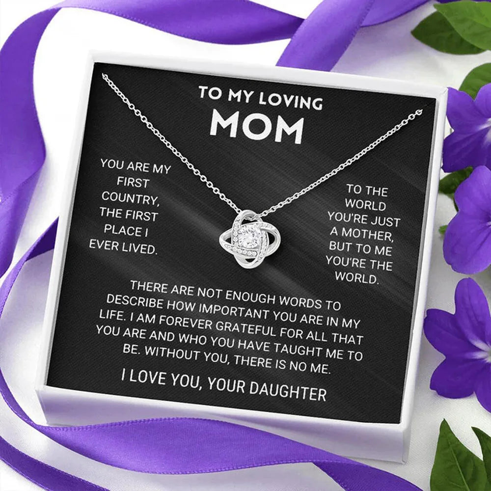 To My Beautiful Mom Love Knot Necklace™