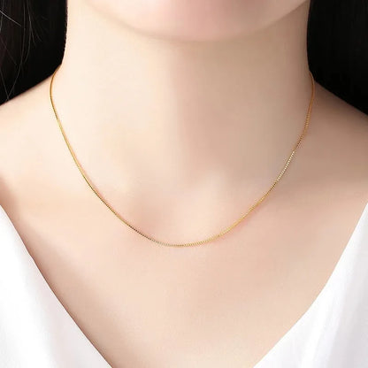 Genuine 14k Gold Color Necklace For Women