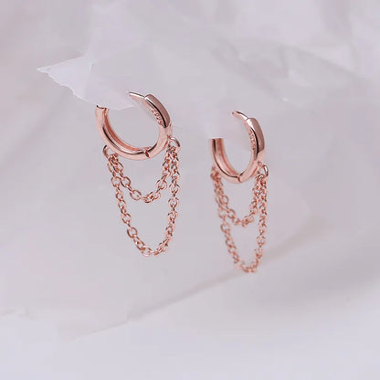 Sterling Silver Tassel Hoop Earrings™