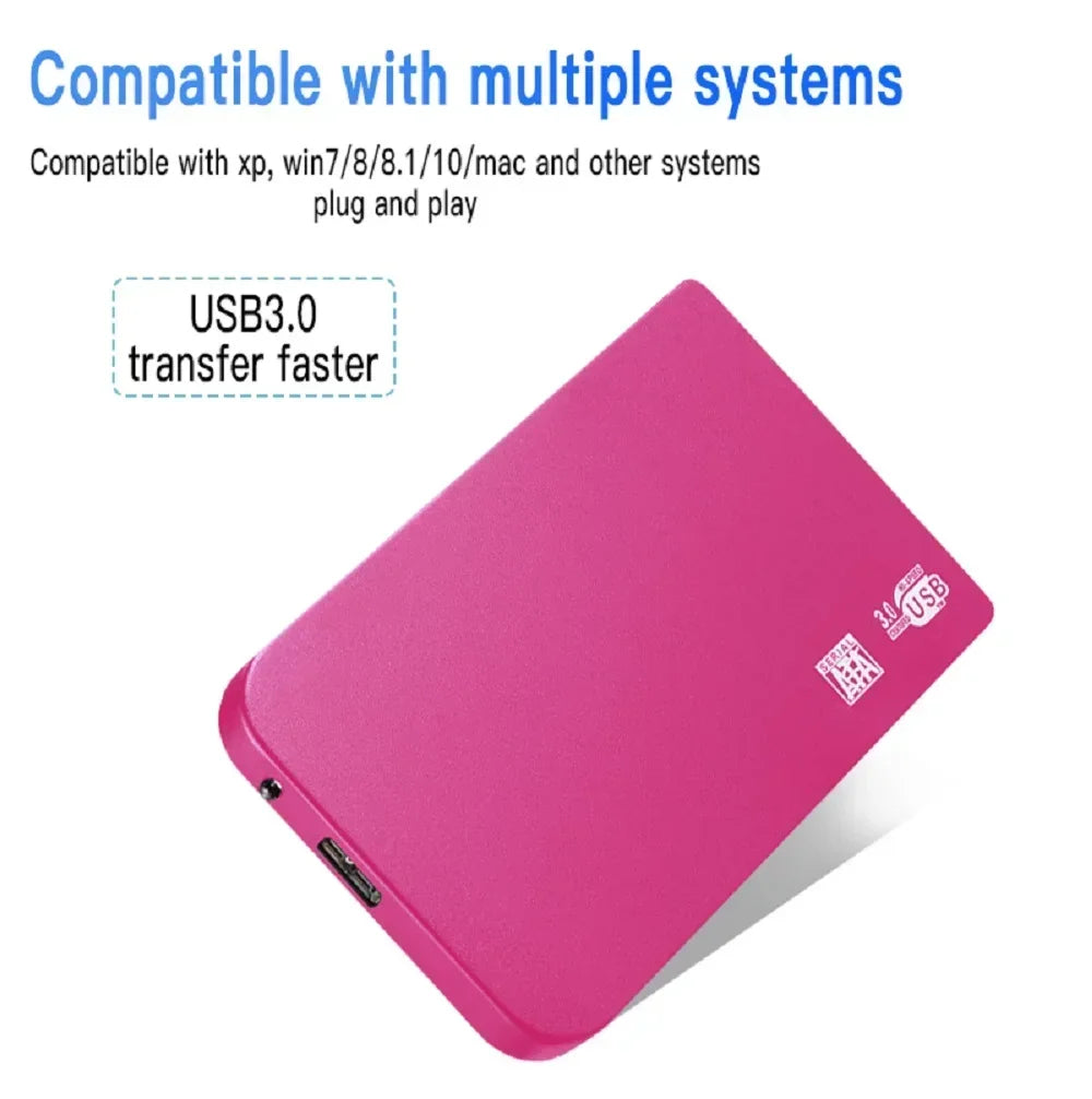 Portable High-Speed External SSD 1TB/2TB Solid-State Hard Disk USB 3.1 Compatible with Laptop Macbook Phone