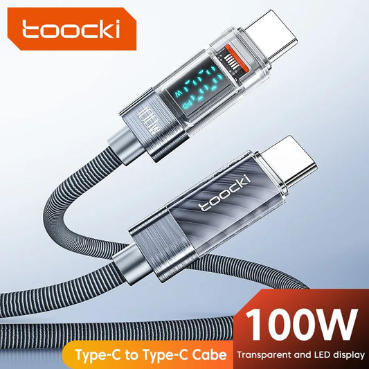 Type C to Type C Cable 100W PD Display Fast Charging