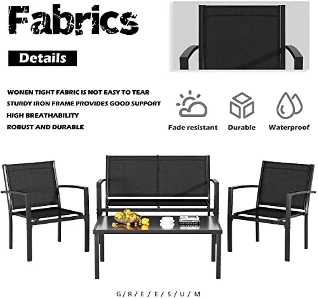 4 Pieces Patio Furniture Set