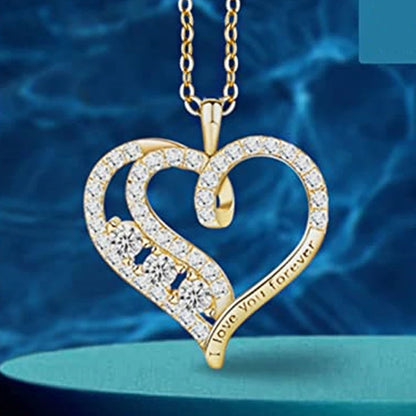 I love you forever Gold Heart Necklace™