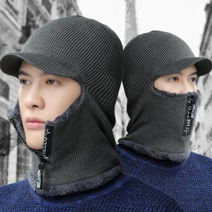 Men Winter Warm Wool Hat Outdoor Ear Protection