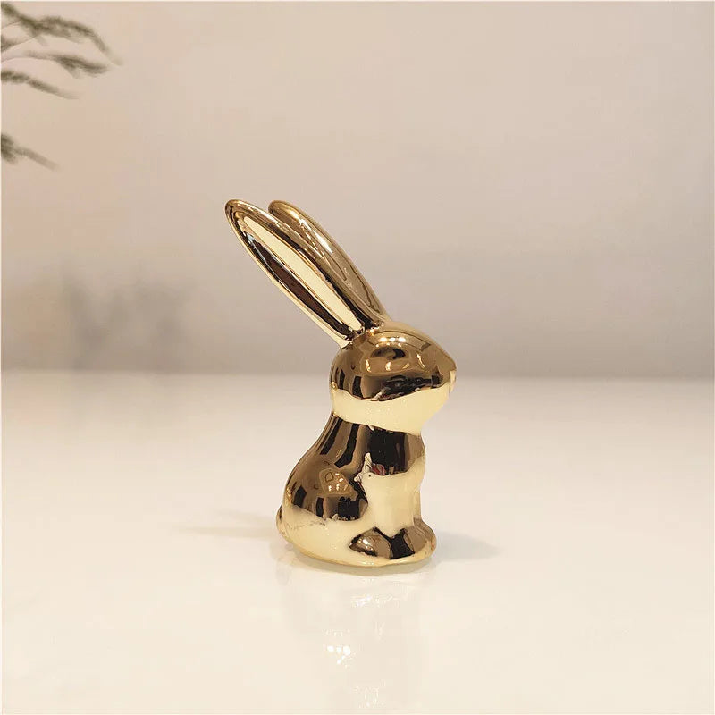 Petite Gilded Menagerie: Miniature Ceramic Animal Figurines"