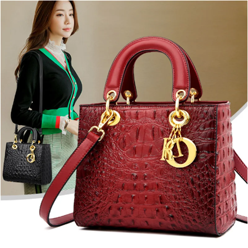 High Quality Luxury Brand Designer Leather Shoulder Bag for Women Hand Bag Crocodile Totes Purses