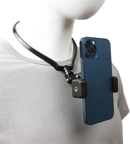 Hands Free Wearable Neck Holder Lazy Phone Stand  Hanging Mount for Iphone 15Promax Samsung Gopro Dock Station Bracket