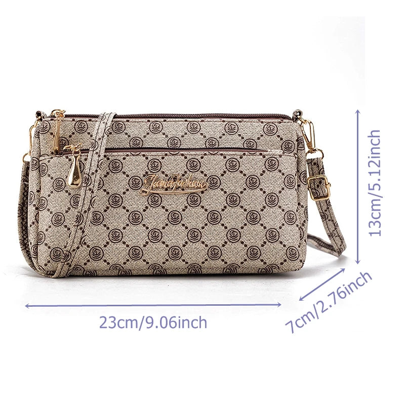 Shoulder Bag for Women New Fashion Double Zipper Crossbody Pocket