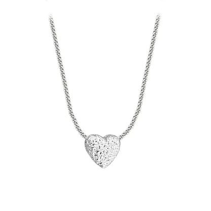 New Sterling Silver Necklace Heart shaped Pendant Women's Gift™