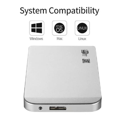 Portable High-Speed External SSD 1TB/2TB Solid-State Hard Disk USB 3.1 Compatible with Laptop Macbook Phone