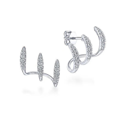 Silver Color Claws Stud Earrings