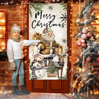 Santa Claus Door Banner Flag Merry Christmas Decorations™