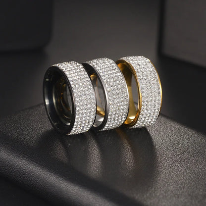 8mm Vintage Style Steel Ring for Women