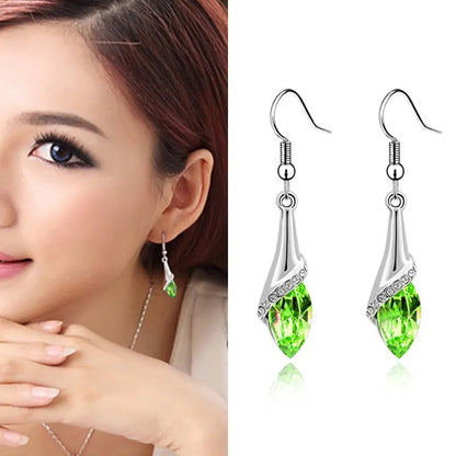 Shiny Water Drop Ear Dangler Earrings