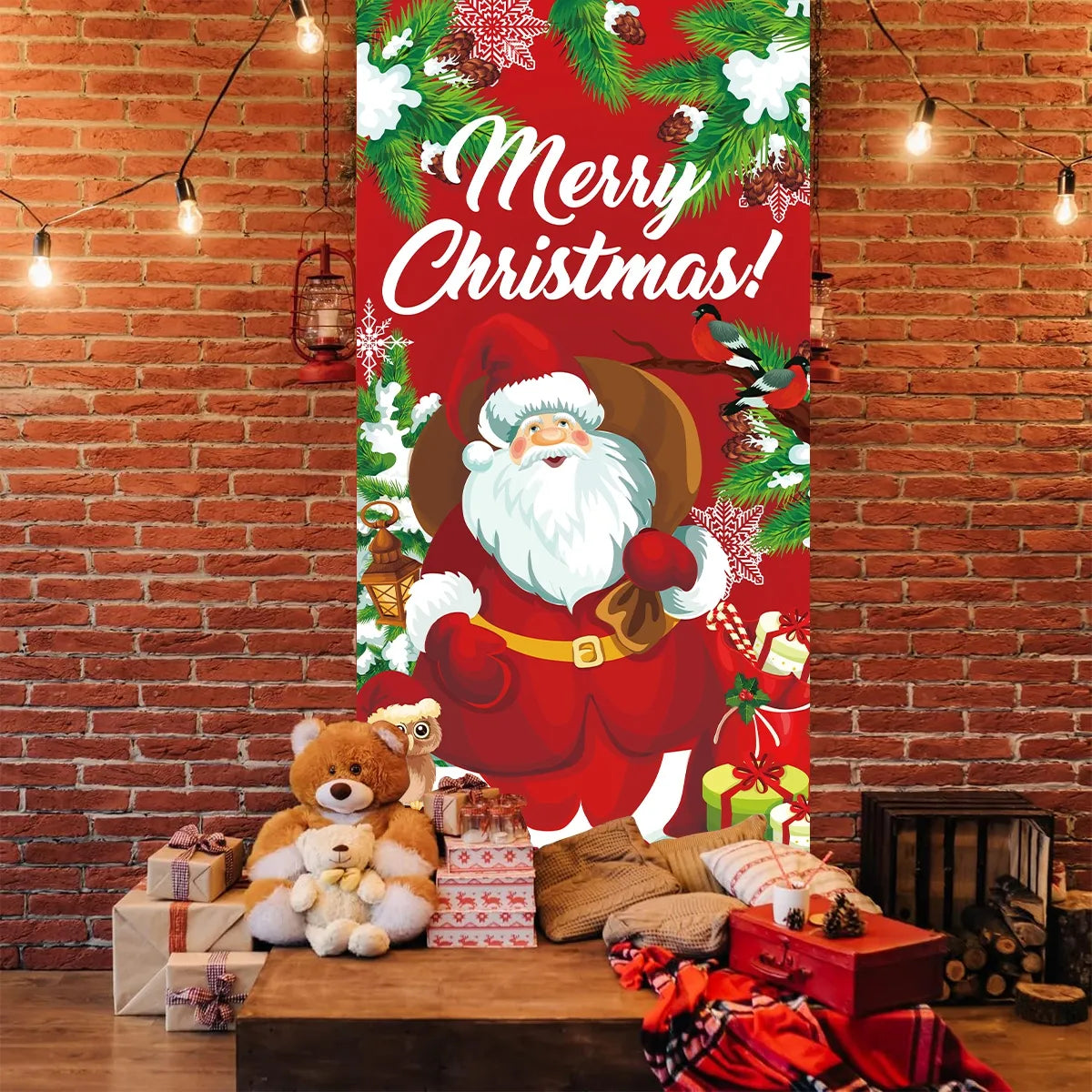 Santa Claus Door Banner Flag Merry Christmas Decorations™