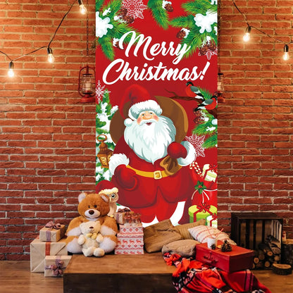 Santa Claus Door Banner Flag Merry Christmas Decorations™