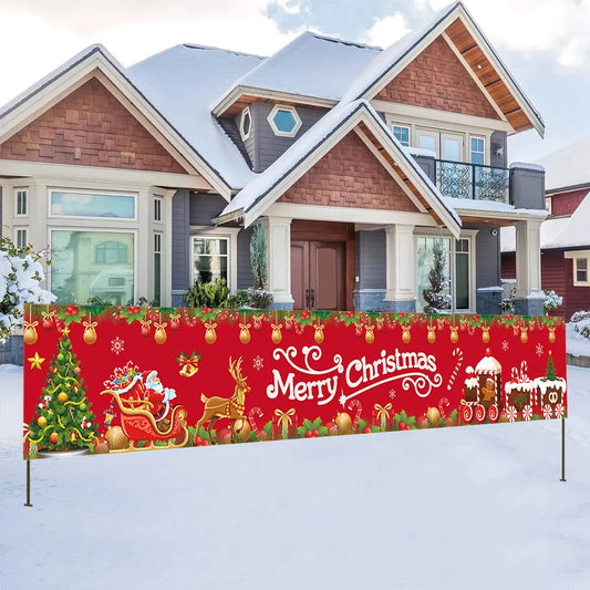 Merry Christmas Decorations Outdoor Banner