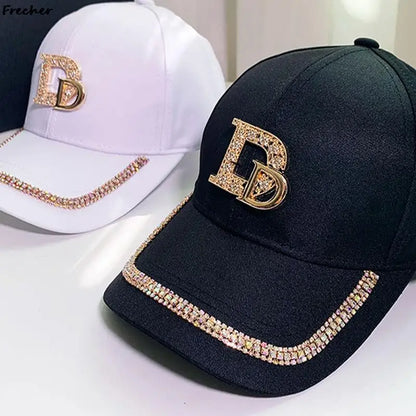 Gold Sequins Hip Hop Caps Women Club Party Baseball Cap Diamond Hats