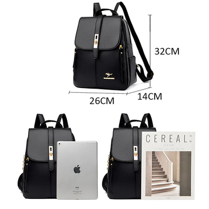 Leather Backpacks Female Designer For Girls School Bag High Quality Travel Ladies Sac