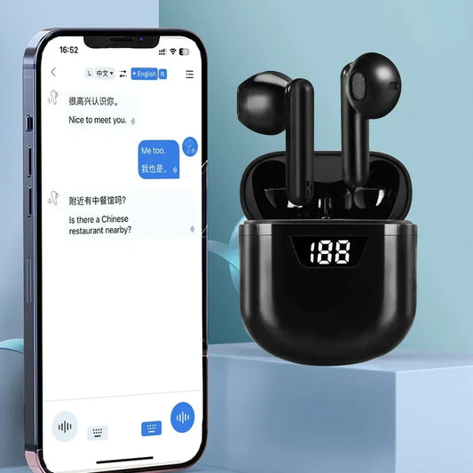 New V03 Intelligent TWS Translation Headset Support Instant Translation in 80 Languages, with Simultaneous Binaural Translation