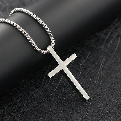 Stainless Steel Cross Pendant Necklace for Men Women™