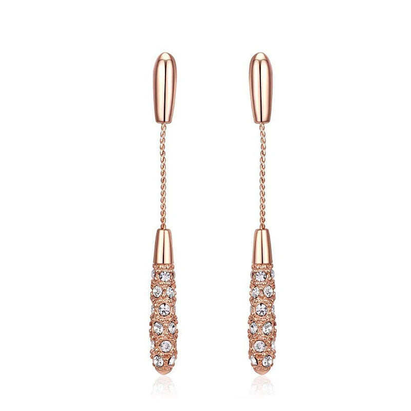 Long Drop-Shaped Alloy Earrings™