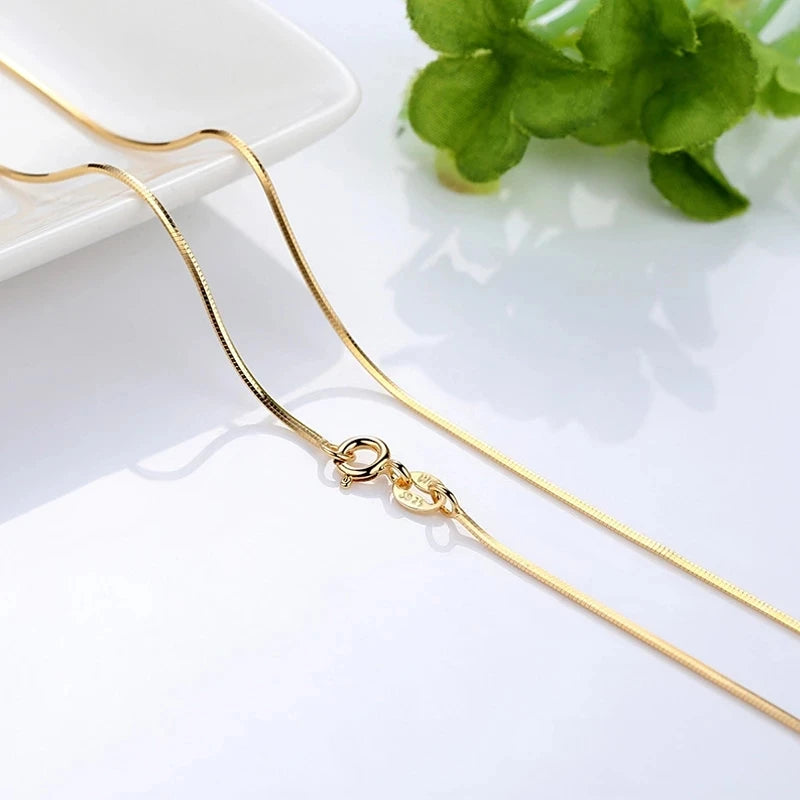 Genuine 14k Gold Color Necklace For Women