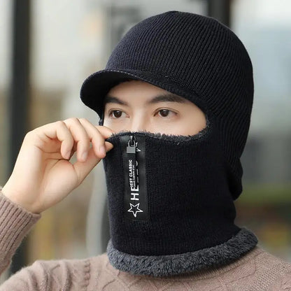 Men Winter Warm Wool Hat Outdoor Ear Protection