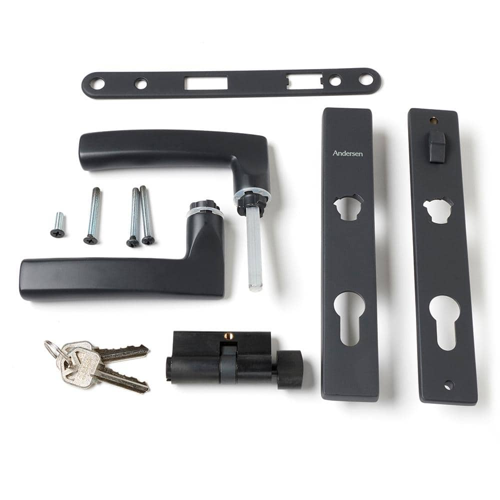 3000 and 4000 Series Matte Black Modern Storm Door Handle Set