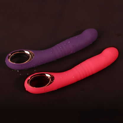 USB Rechargeable Dual Function Adult Toy: 10 Vibration and Stimulation Modes, Realistic Silicone Design, Suitable for Female and Couples - Sandfox Brand