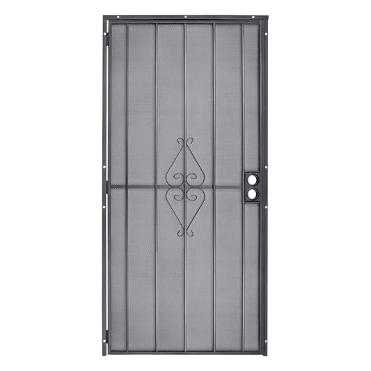 Iron Security Screen Door Conveys, Black