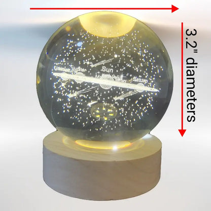 3D Crystal Light Ball for Mother's Day, Night Light with Removable Glow Ball