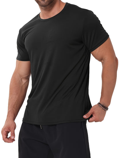 6 Pack Workout Shirts For Men Short Sleeve Athletic Active Tops Quick Dry Crew Neck T Shirt For Running