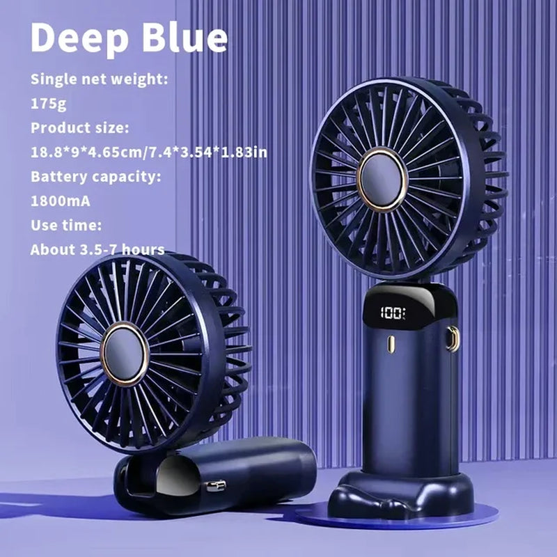 Electric Fan Portable Air Conditioner Mini Cooler Rechargeable Neck Fans