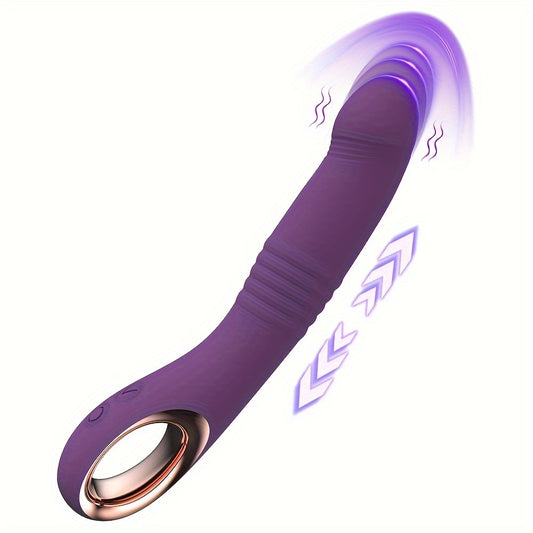 USB Rechargeable Dual Function Adult Toy: 10 Vibration and Stimulation Modes, Realistic Silicone Design, Suitable for Female and Couples - Sandfox Brand