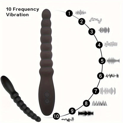 1pc Rechargeable Anal Ball Anal Vibrator with 10 Vibration Modes, G Spot Vagina Vibrator Anal Plug for Prostate Massage, Anal Beads for Men Women Couples SM Near Adults - High-Quality Sex Toys