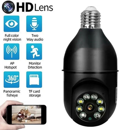 Wireless Security 360 1080P IP E27 Light Bulb Camera Wi-Fi