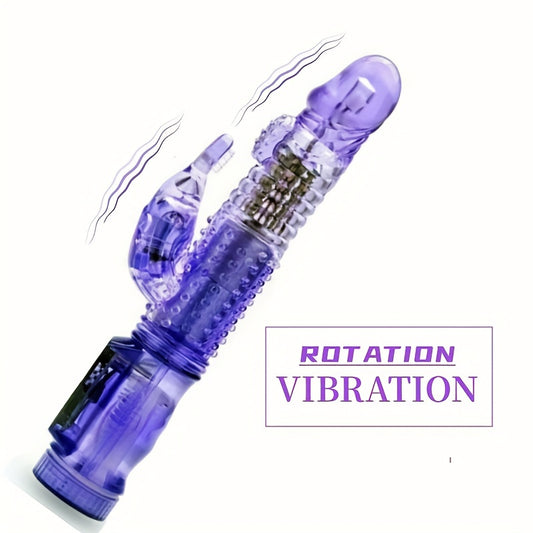 1pc Realistic Dildo Mermaid Rotating Bead Stick Clitoral Vaginal Stimulation Masturbation Vibrating Stick Sex Toy For Men And Women