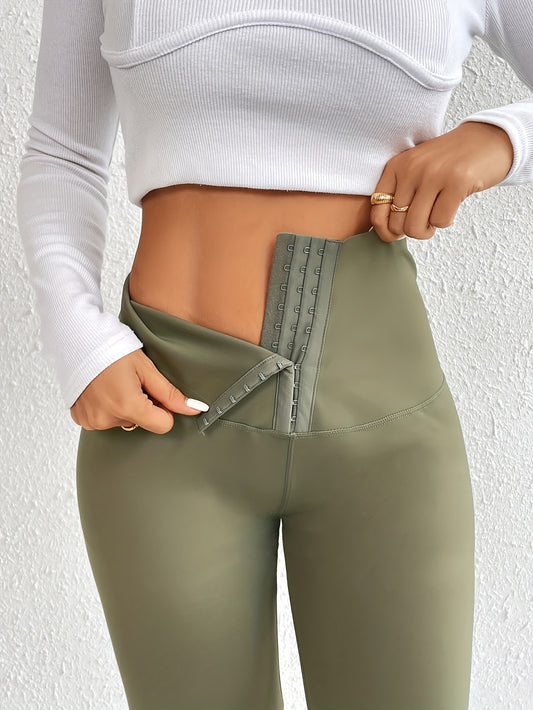 High Waist Skinny Fitness Solid Legging, Butt Lifting Tummy Control Sexy Leggings