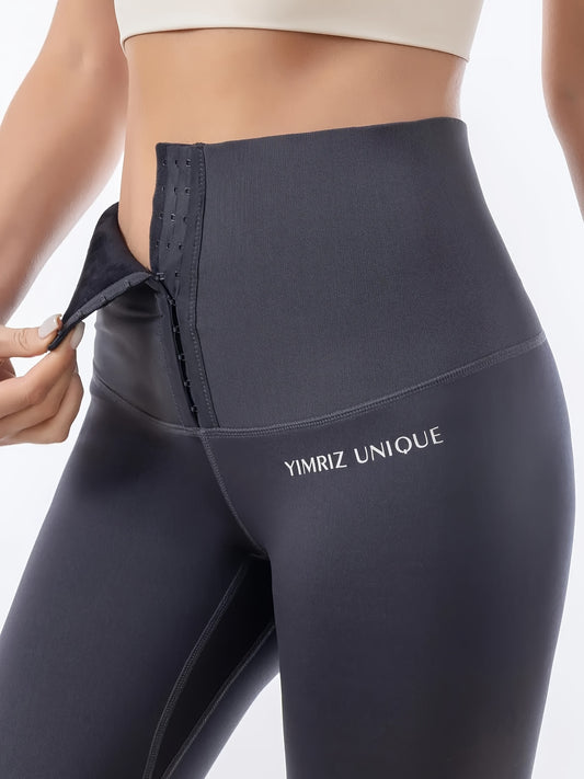 High Waist Tummy Control Yoga Pants, Stretchy Fitness Leggings, Butt Lifting Running Sport Long Pants, Gym Wear Wide Waistband