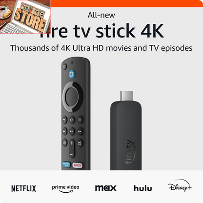 Amazon Fire TV Stick 4K Streaming Device, More than 1.5 Million Movies and TV Episodes, Supports Wi-Fi 6, Watch Free & Live TV