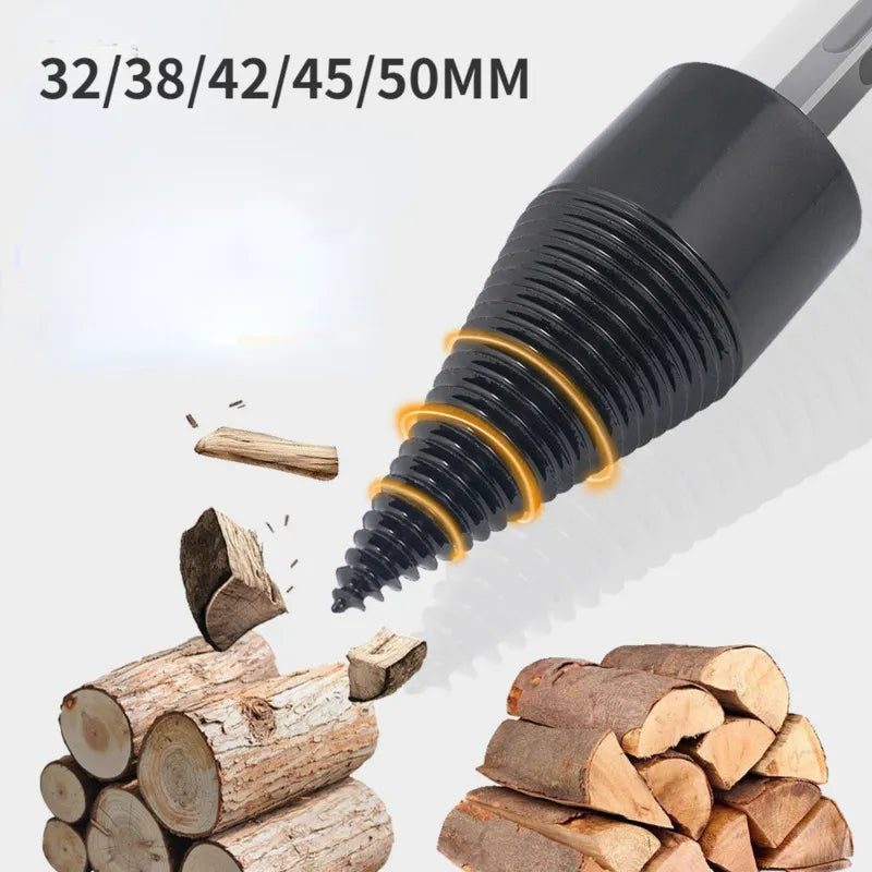 32/38/42/45/50Mm Wood Drill Bit Twist Firewood Splitting Drill Bit Wood Splitter Screw Cones