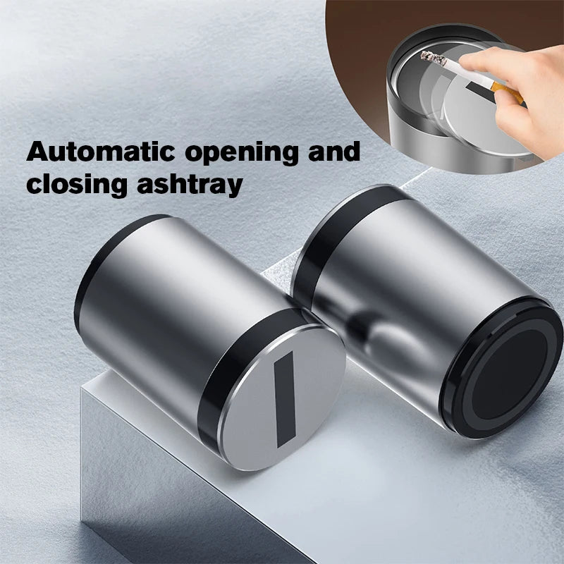 Automatic Opening and Closing Ashtray Auto Accessories Intelligent Creativity Infrared  Lock Smoke Inside