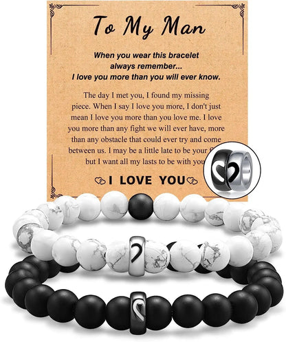 Matching Couple Ring Bracelets Gifts for My Love, My Man, Boyfriend, Soulmate