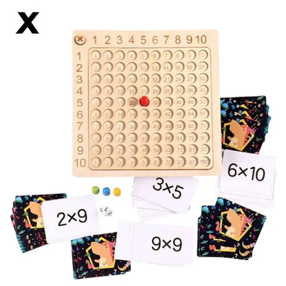 Multiplication Wooden Board Game Kids Learning Educational Toys